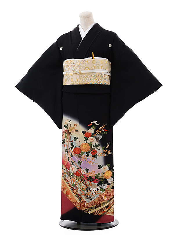 楽天市場 黒留袖 レンタル おすすめ 正絹 4337 ブランド 山本寛斎 Kansai飛鶴菊1 女性和服 留袖 留め袖 着物レンタル 結婚式 貸衣装 フルセット 和服 40代 50代 母親 姉 妹 親族 チャペル 人気 往復送料無料 新品足袋プレゼント レンタル 京都かしいしょう