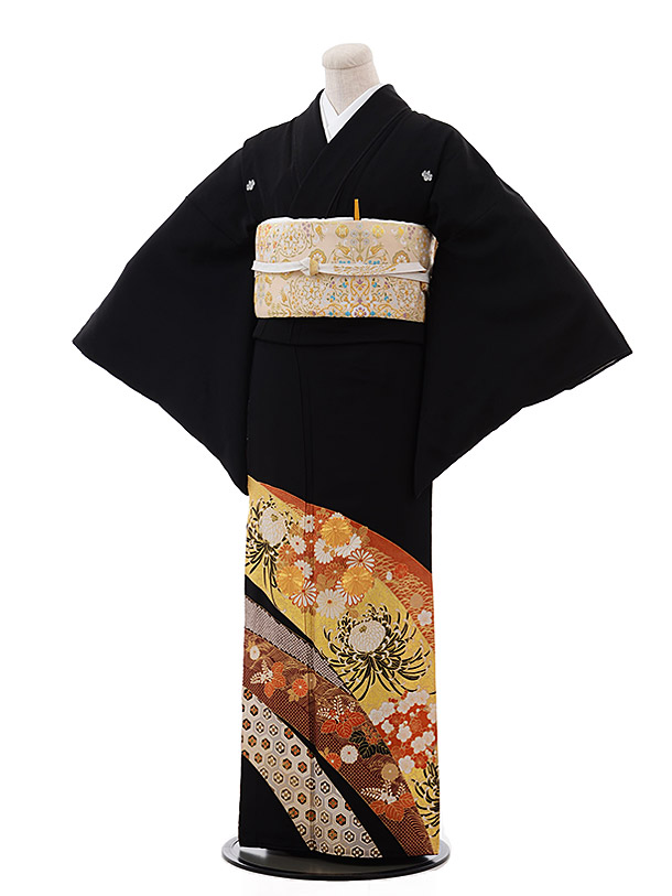 留袖　レンタル 桂由美 留袖 レンタルレンタル留袖5295桂由美(YumiKatsura留袖)金こま菊と梅〔往復送料無料〕〔黒留袖/着物レンタル〕〔女性和服〕〔留袖〕〔rental〕〔黒留袖 セット〕〔とめそで トメソデ〕留袖 レンタル留袖 レンタル桂由美【レンタル】