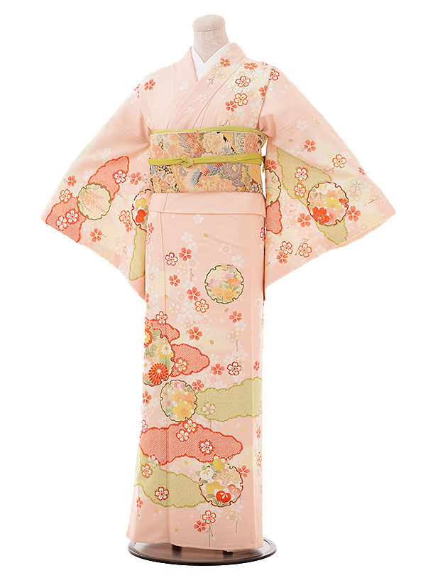 訪問着 レンタル 訪問着 レンタル 入学式|訪問着 ブランド|レンタル訪問着 t653 JAPANSTYLE ピンク 雪輪|☆新品足袋プレゼント☆|付下げ レンタル|訪問着16点フルセット|着物レンタル|結婚式|卒業式|入学式|お宮参り|七五三 お母さん|往復送料無料|(10P03Dec16)【レンタル】