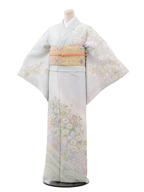 訪問着レンタル t688 桂由美 ミントグリーンピンクラメぼかし 辻が花 正絹 新品足袋プレゼント 入学式 結婚式 お宮参り 七五三 お茶会 付下げ 訪問着 レンタル 往復送料無料 訪問着 セット rental 貸衣装 【レンタル】｜京都かしいしょう