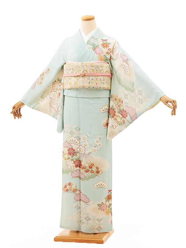 512mt55,504mu51●豪華 縫い取り訪問着 宝相桜華文 金銀糸きらめく 512mt55 豪華 縫い取り訪問着 宝相桜華文 金銀糸きらめく ほていや