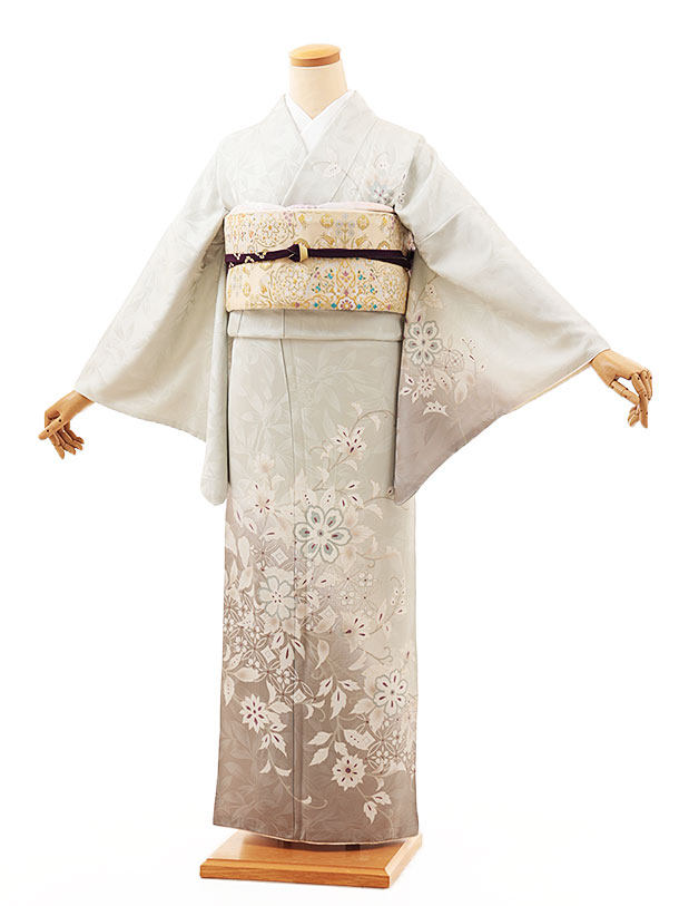 訪問着レンタル t1330 ペールグリーンぼかし 唐花 正絹 新品足袋プレゼント 入学式 結婚式 お宮参り 七五三 お茶会 付下げ 往復送料無料 貸衣装【レンタル】