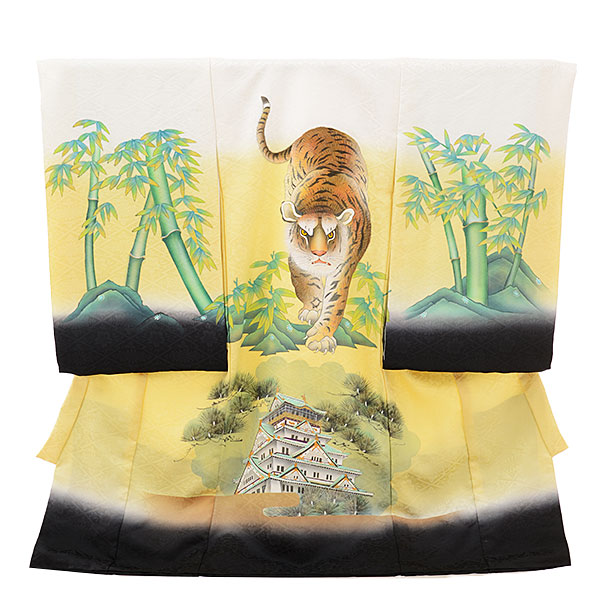 アウトレット 送料無料 お宮参り 産着 レンタル 男の子 1647 白ぼかし 虎と城 着物 男児産着レンタル 記念撮影 赤ちゃん 祝着レンタル 宮参り 祝着 初着 ベビー服 初着セット 往復送料無料 Fucoa Cl