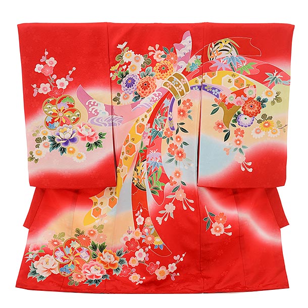 初着セット 正絹 花尽くし 束ねのし 赤地 正絹 1724 女の子 高級産着 レンタル 産着 お宮参り 着物 レンタル 往復送料無料 初着セット ベビー服 女の子 初着 祝着 宮参り 祝着レンタル 赤ちゃん着物 記念撮影 着物レンタル 女児産着レンタル 想像を超えての Fh