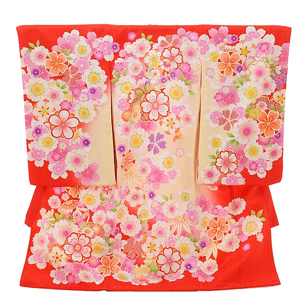お宮参り 産着 レンタル 高級産着 女の子 1728 正絹 赤地 花尽くし 正絹 着物 女児産着レンタル 着物レンタル 記念撮影 赤ちゃん着物 祝着レンタル 宮参り 祝着 初着 女の子 ベビー服 初着セット 往復送料無料 レンタル お宮参り 産着 レンタル 高級産着 女の子 女児産着