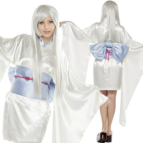 楽天市場 ハロウィン コスプレ 雪女 コスプレ 雪女 コスチューム 妖怪 ゲゲゲの鬼太郎 コスチューム 肝試し ジャパニーズホラー ホラー衣装 お化け 幽霊 仮装 女性用 9579 はぴキャラ