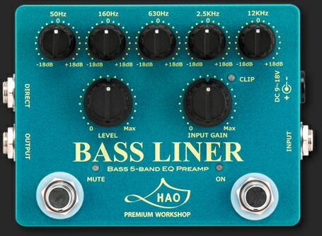 HAO BASS LINER ACアダプター付き HAO BASS LINER Blue Storm｜ミュージックランドKEY