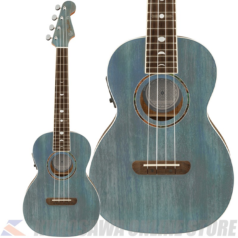 Fender Acoustics Dhani Harrison Uke Walnut Fingerboard Turquoise 【チューナープレゼント】|昭和32年創業の老舗 クロサワ楽器