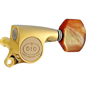 Gotoh / ゴトー SG510 Series for Standard Post SGS510 (Gold / P8) [対応ヘッド: L6/R6/L3+R3] 《ギターペグ6個set》 【送料無料】(受注生産品)｜昭和32年創業の老舗　クロサワ楽器
