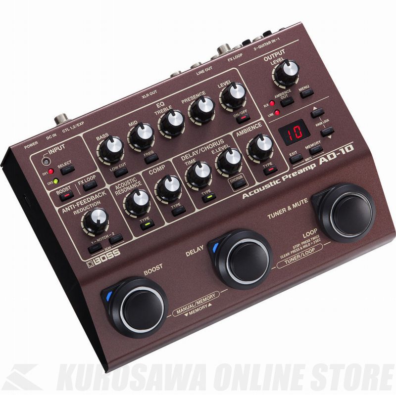 BOSS AD-10 Acoustic Preamp アコースティックプリアンプ ご予約受付中 【オープニングセール】