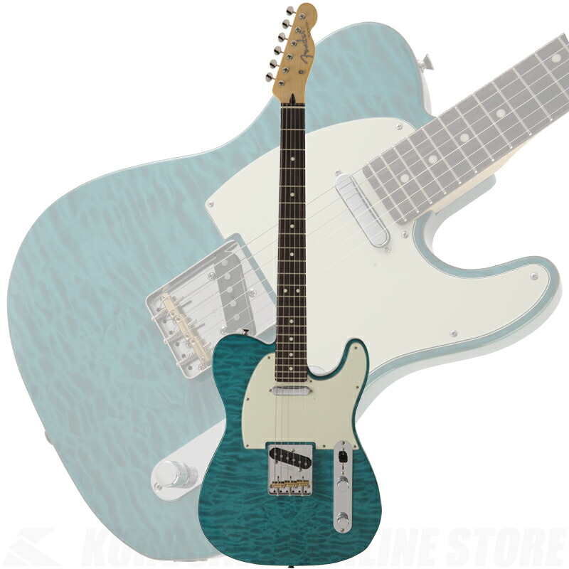 圧倒的高評価レビュー4 5 Fender Fsr Mij Hybrid 60s Telecaster Quilt Top Transparent Green 最安値で