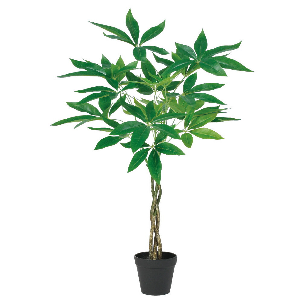 パキラ(簡易ポット付) グリ−ン 74cm フェイクグリーン 人工観葉植物 造花 リアル 人工樹木|フェイクグリーンの神戸花物語