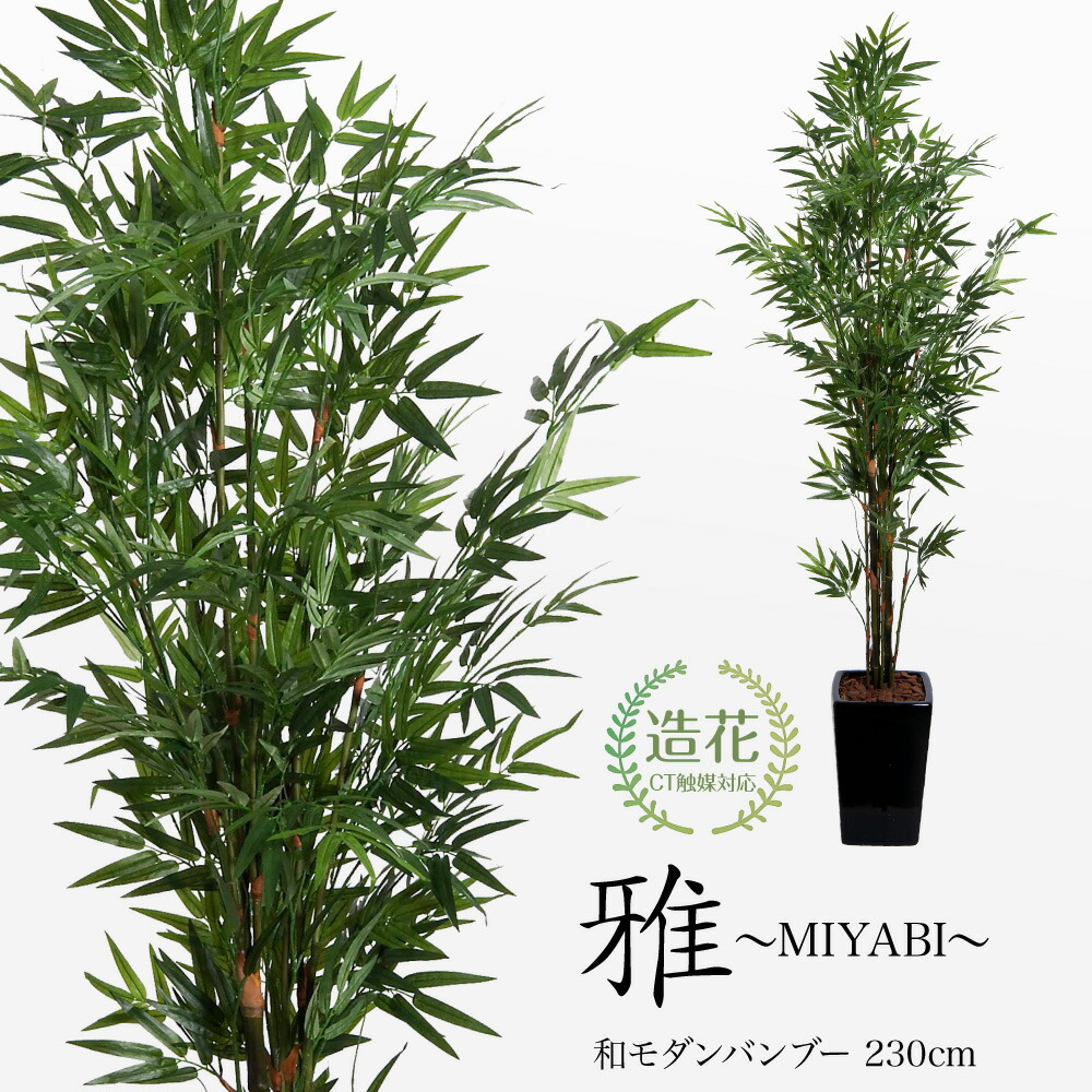 七夕飾り 七夕飾り 人工観葉植物 人工観葉植物 笹 造花 鉢植 大型 竹 大型 Ct触媒 和モダンバンブー 笹 抗菌 開業祝い 大型 開店祝い フェイクグリーン 消臭 人工 雅 Miyabi お祝い Ct触媒 人工観葉植物 フェイクグリーン 230cm 竹 造花