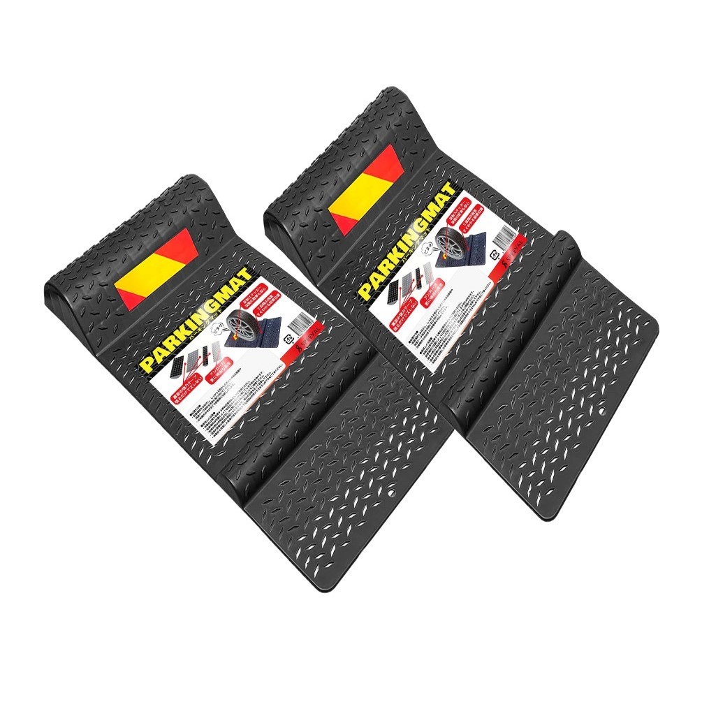 【楽天市場】SPEEVAL パーキングマット ズレない 置くだけ 取付簡単 超強力テープ 車止め タイヤストッパー カーストッパー 輪止め