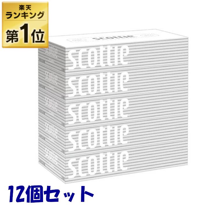 最安値挑戦／ティッシュ スコッティ ティッシュペーパー ボックスティッシュ ティシュー 400枚 （200組） 5箱 ホワイトパッケージ送料無料  箱ティッシュ まとめ買い 日本製紙クレシア（株） 日用消耗品