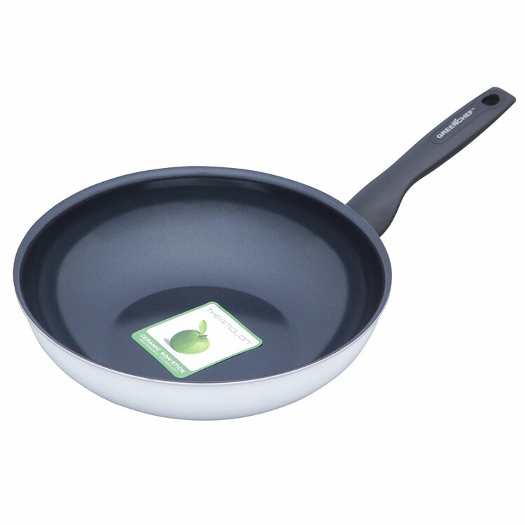【在庫限り】フライパン 28cm 深型 アイリス アイリスオーヤマ おしゃれ くっつかない 焦げ付かない GREEN CHEF(グリーンシェフ) スタンダード ウォックパン28cm(ガス専用) GC-SW-28G ホワイト アイリスオーヤマ あす楽対応 【在庫限り】フライパン 28cm 深型 アイリス アイリスオーヤマ おしゃれ くっつかない 焦げ付かない GREEN CHEF(グリーンシェフ) スタンダード ウォックパン28cm(ガス専用) GC-SW-28G ホワイト アイリスオーヤマ あす楽対応
