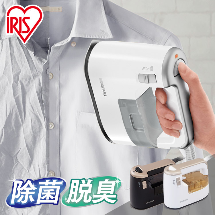 衣類ケア家電 IRIS IRS-01-WPG GOLD Amazon.co.jp: アイリスオーヤマ 衣類スチーマー スチーム