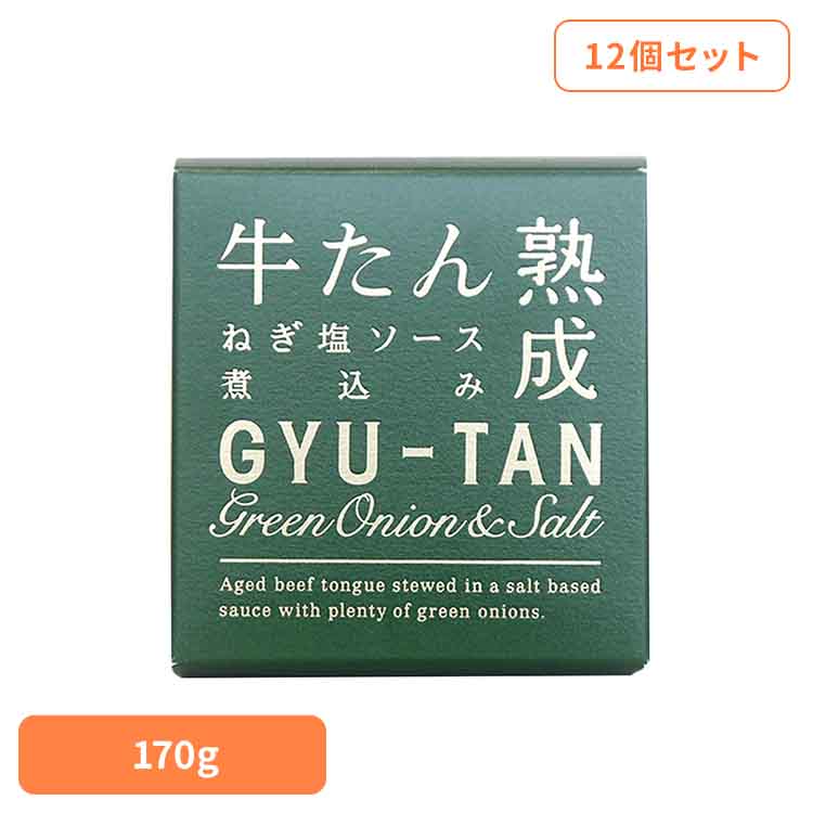 【12個】木の屋　牛たんねぎ塩ソース煮込み 170g 木の屋 缶詰 牛たん 石巻 三陸 国産 海の幸 ソース煮込み ねぎ塩 魚