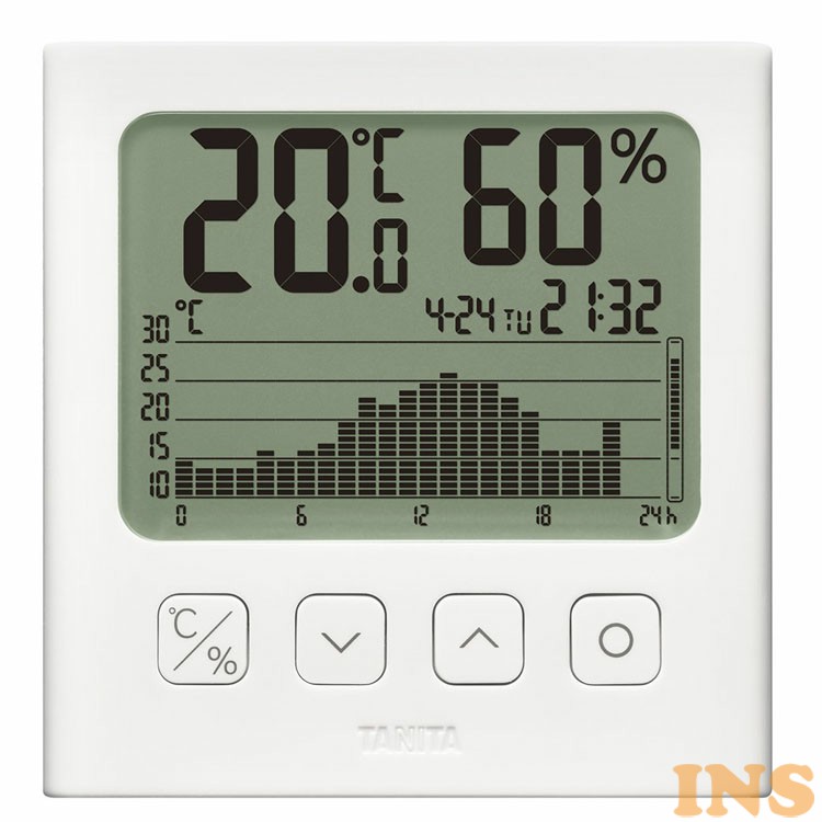 楽天市場 25日 P5倍 グラフ付きデジタル温湿度計 ホワイト Tt 580 Whグラフ表示 温度計 湿度計 温湿度管理 スタンド Tanita 赤ちゃん お年寄り ペット Tanita D 調理器具専門店 I Cook