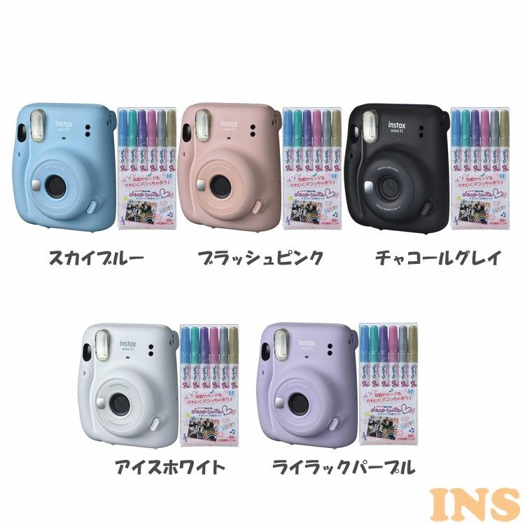 良質 チェキカメラinsmini11 フォトペンメタリック 送料無料 チェキ インスタント ポラロイド フィルム カメラ 本体 おしゃれ かわいい Fujifilm 富士フイルム スカイブルー ブラッシュピンク チャコールグレー アイスホワイト ライラックパープル D Axvwfgpyqhma