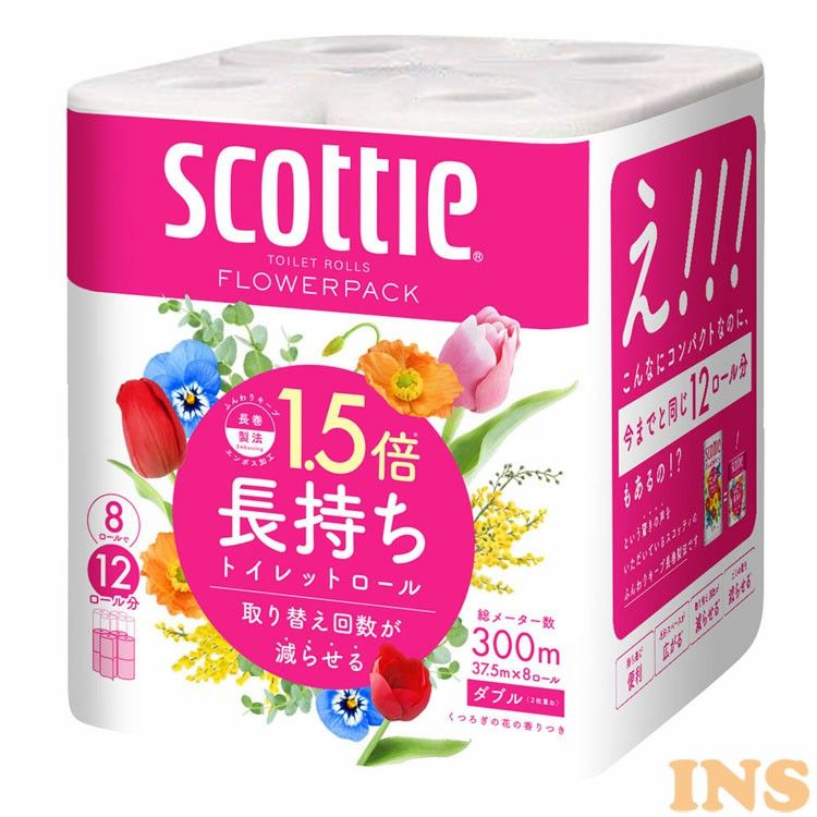 楽天市場】【あす楽】 スコッティ フラワーパック 2倍巻き（6ロールで12ロール分） トイレット 50mダブル トイレットペーパー ダブル 6ロール  2倍 スコッティ 日本製紙クレシア 【D】 : 快適ホーム