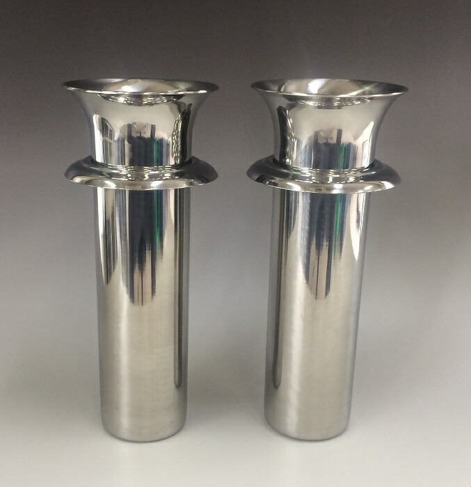 ステンレスツバ付花立58mmツバ下170mm10本（5対）（差し込みタイプ）お墓　中入れ【墓装用品】｜石材工具道場　店 11,689円