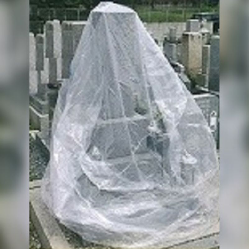 お墓ポンチョ 和型 5枚仕掛ける墓碣 押しかぶせる ビニール マント 澄み切った 変性ケイ素樹脂【石手道具】
