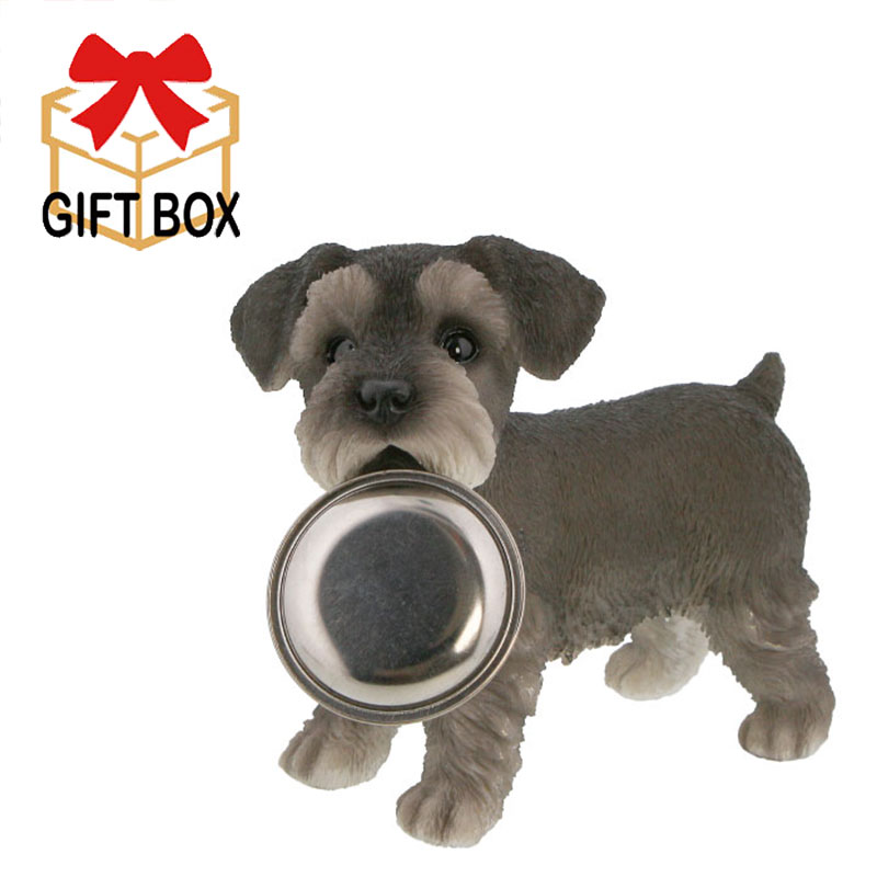 楽天市場】置物 オブジェ いぬ シュナウザー 陶器 ごはん