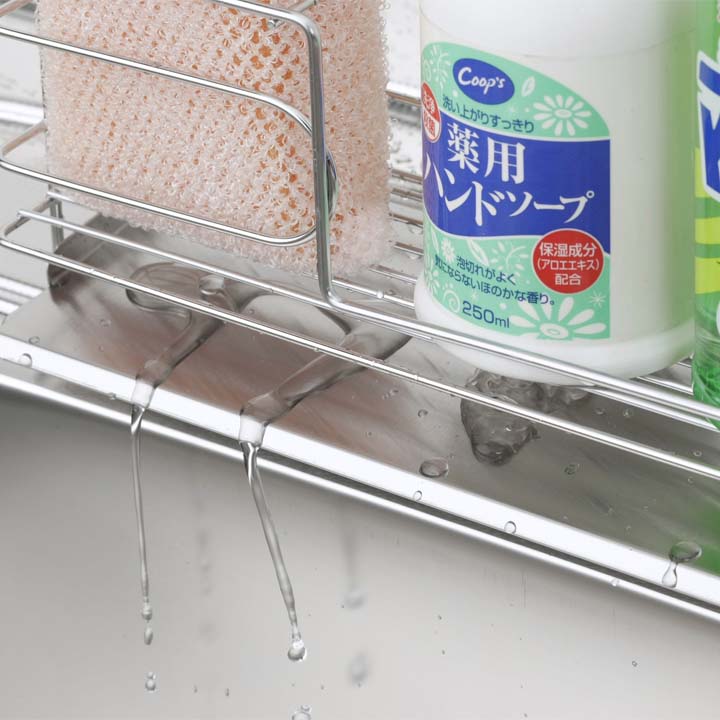 楽天市場 スポンジラック 斜めトレー付 洗剤 スポンジラックステンレス スポンジホルダー スポンジ置き 洗剤ラック スポンジ 収納 キッチン収納 おしゃれ シンプル 水切り スポンジ カビ防止 送料無料 B 調理器具専門店 I Cook