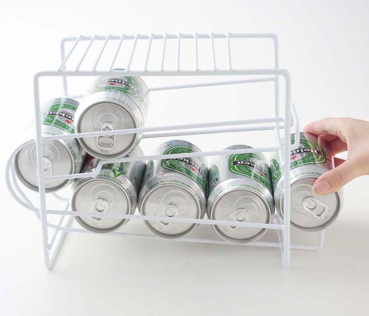 楽天市場 最安値挑戦 缶ストッカー 冷蔵庫 缶ビール ストッカー ラック キッチンラック 上にも置ける缶ストッカー ラック 冷蔵庫 収納 台 台所 ストック キッチンラック おしゃれ スペース活用 冷蔵庫収納 缶収納 D アーネスト 調理器具専門店 I Cook