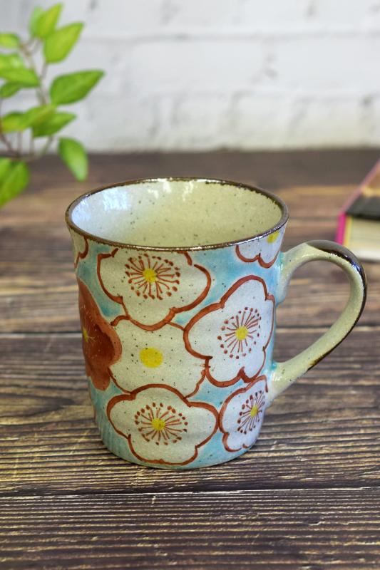 和座の蔵 おしゃれ コーヒーマグ 九谷焼 マグカップ 梅紋 陶器 高級 ブランド 食器 日本製 誕生日プレゼント 還暦祝い 古希祝い 喜寿祝い 米寿祝い ギフト