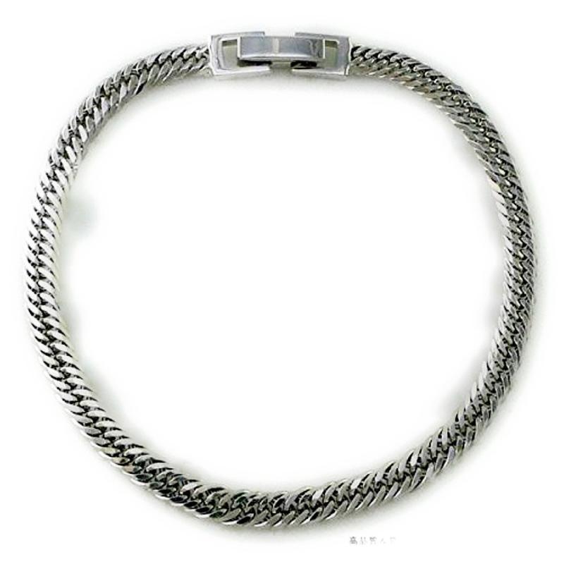 [T TRIDEA JEWELRY] SV925 しろがね色 12面 トリプル 喜平 首飾り 腕輪 螺子釘 杉綾模様
