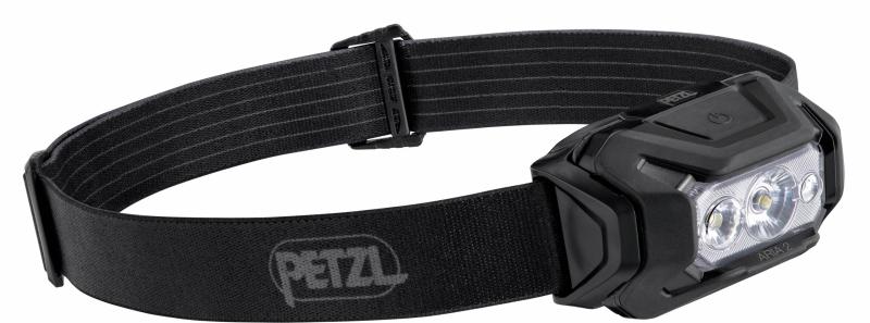 PETZL ARIA 2 RGB パウダーコンパクト 耐久性 雨合羽 頂点照明ランプ 白いこと 赤いこと 緑であること 青色 流行り物 450lm ブラック-迷彩