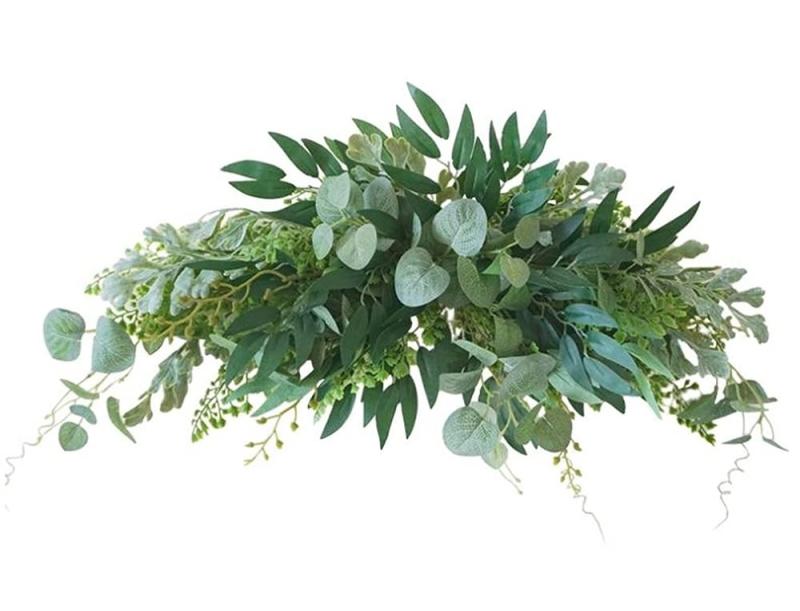 MedianField ウォールグリーン 壁掛け フェイク リーフ 60cm×24cm フック付き フェイクグリーン 観葉植物 造花 おしゃれ 人工観葉植物 葉っぱ 室内 大型 インテリア 装飾 アンティーク 雑貨 4,762円