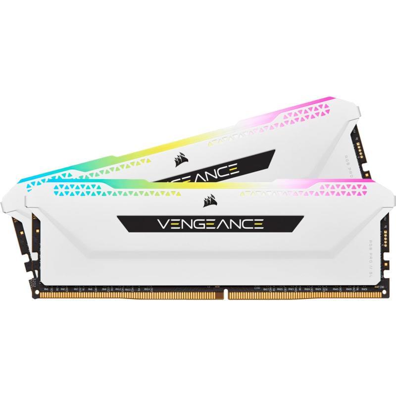 CORSAIR DDR4-3600MHz デスクトップPC用 メモリ VENGEANCE RGB PRO SLシリーズ 32GB [16GB×2枚] CMH32GX4M2D3600C18W (PC4-28800) ホワイト