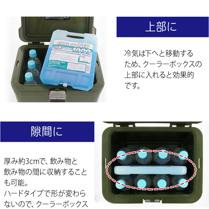 楽天市場 クールインパック ハード 1000g 保冷パック 保冷剤 日本製 収納 インテリアのベリベリモッコ