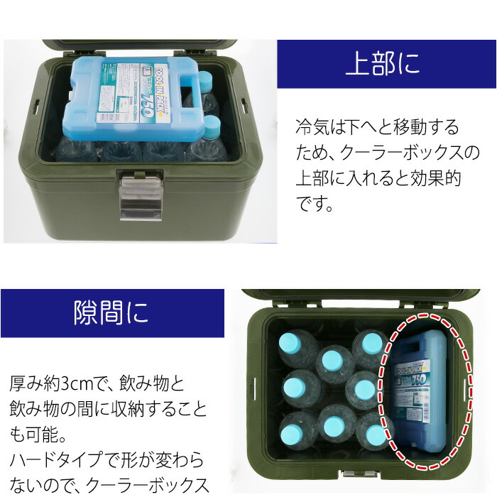 楽天市場 クールインパック ハード 750g 保冷パック 保冷剤 日本製 収納 インテリアのベリベリモッコ