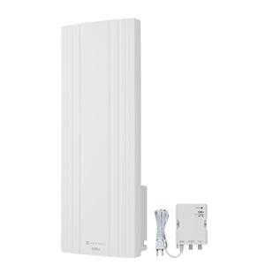 【P】サン電子 WG20VB-W-EC 地デジ用ブースター局内蔵UHF水平空中線 垂直方向専用 白いこと [SND0006662] アンテナ-TV・オーディオ・カメラ-テレビ用アクセサリー