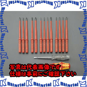 【代引不可】【個人宅配送不可】ESCO（エスコ）　16本組ドライバー･絶縁(差替式)　EA560-210[ESC025320]｜k-material