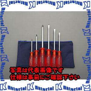 【P】【代引不可】【個人宅配送不可】ESCO（エスコ） ６本組 [+ -]ドライバー(ｹｰｽ付) EA560PB-600[ESC025432]