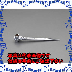 【P】【代引不可】【個人宅配送不可】ESCO（エスコ）　17x21mm/310mm　ラチェットレンチ(ｽﾃﾝﾚｽ製)　EA602AJ-102[ESC031830]｜k-material