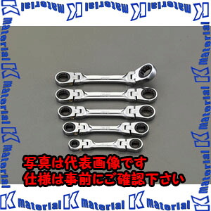 【P】【代引不可】【人間宅送りとどける不可】ESCO（エスコ） ５本組 ラチェットめがね鍵(首商い口型) EA602CF[ESC031879]