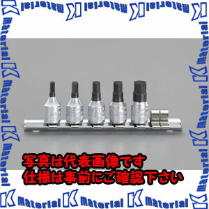 【代引不可】【個人宅配送不可】ESCO（エスコ） 1/4\"sq/5個組 [HEX]ビットソケット EA617XL-100[ESC036696]