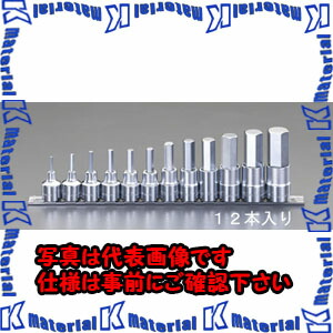 【P】【代引不可】【人間宅送りとどける不可】ESCO（エスコ） 1/2\"sq ヘックスビットソケットセット EA618KT-1B[ESC038894]"