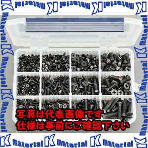 【代引不可】【個人宅配送不可】ESCO(エスコ) M3-M6 皿頭小ねじセット(ステンレス/黒色) EA949TF-6 [ZES060936]｜k-material