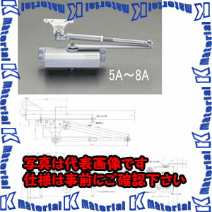 【代引不可】【人間宅送りとどける不可】ESCO(エスコ) 85kg以下 ドアクローザー(緯度型/しろがね色) EA951LD-8A [ZES062961] 花・ガーデン・DIY-DIY・工具