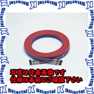 【P】【代引不可】TASCOタスコ ツインホース（アセチレン・サンソ細タイプカプラ付）２０ｍ TA381LA-20A [TAS1645]｜k-material