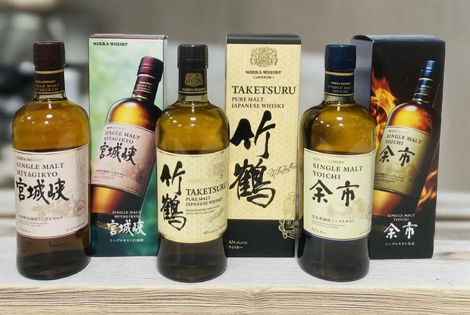 ニッカ　竹鶴、余市 、宮城峡【各７００ｍｌ単品箱入り３本セット】ニッカウイスキー（送料無料は、お届け先が沖縄県は対象外です）