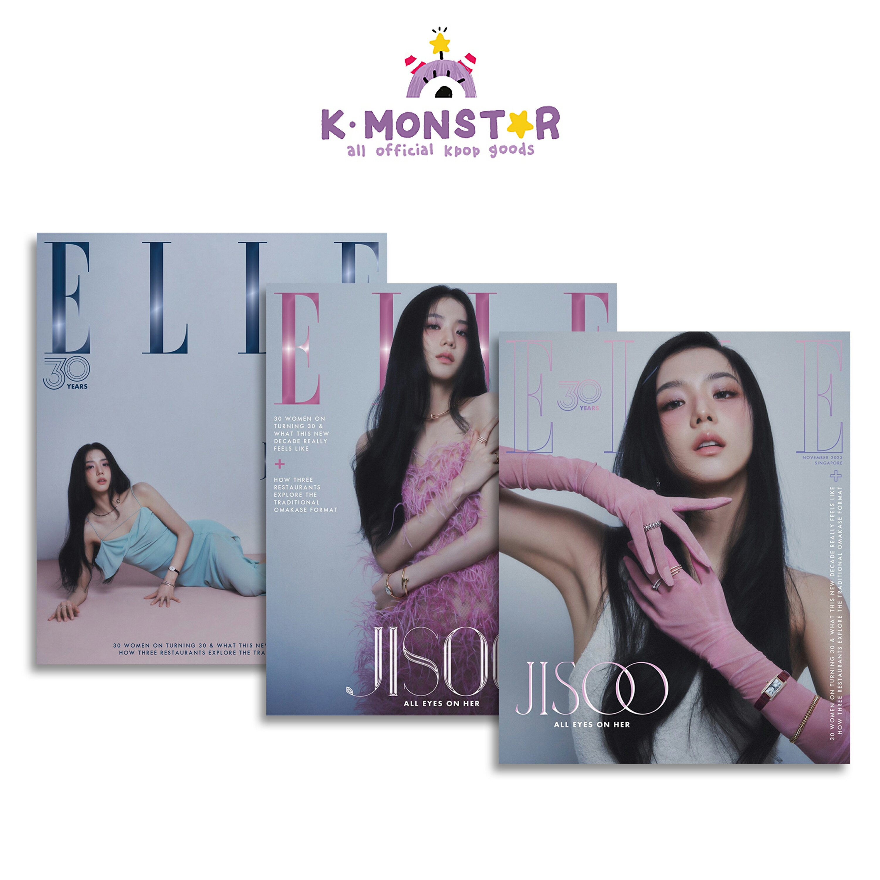 楽天市場】[和訳付き] ELLE 2024年 12月号 BLACKPINK JISOO 4種 Stray