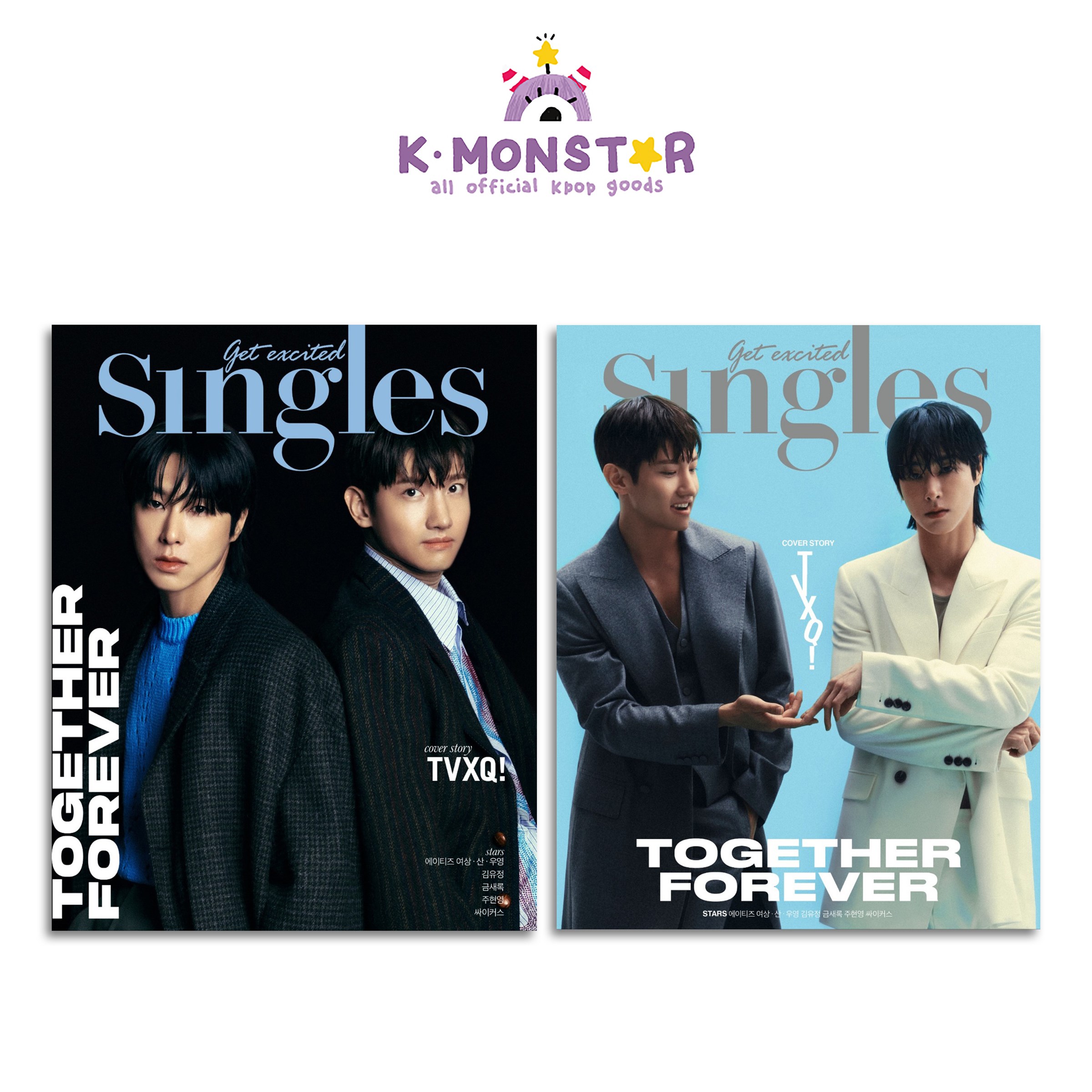 【楽天市場】[SET][和訳付き] Singles KOREA 2024年 1月 東方神起 TVXQ 2種 SET 韓国雑誌 magazine